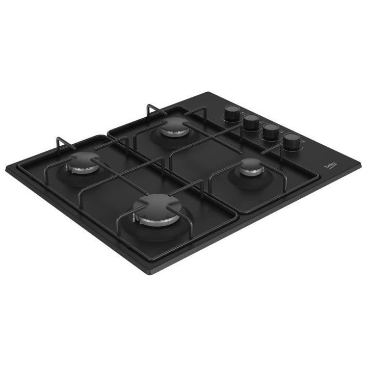 Table de cuisson a gaz - BEKO - 4 feux - 60 cm - HIGG64123SB