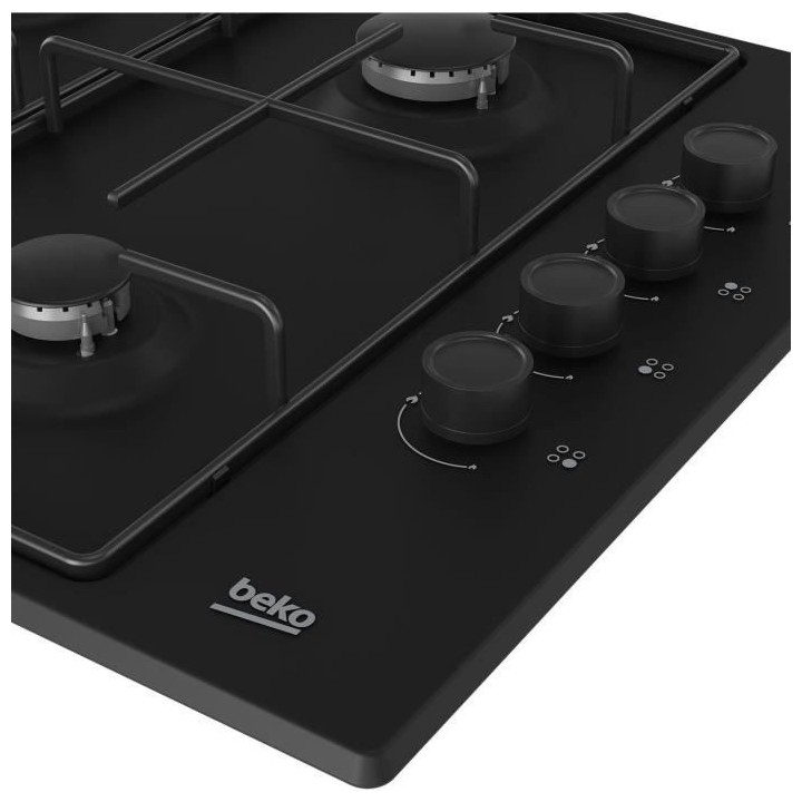 Table de cuisson a gaz - BEKO - 4 feux - 60 cm - HIGG64123SB