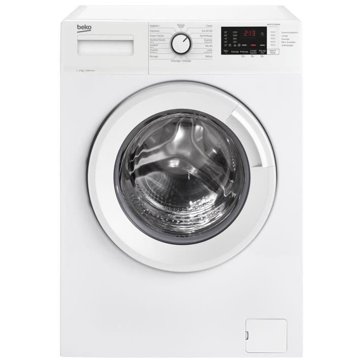 Lave-linge hublot - Pose libre - BEKO - WUE7212W0W - 7 kg - Moteur sta