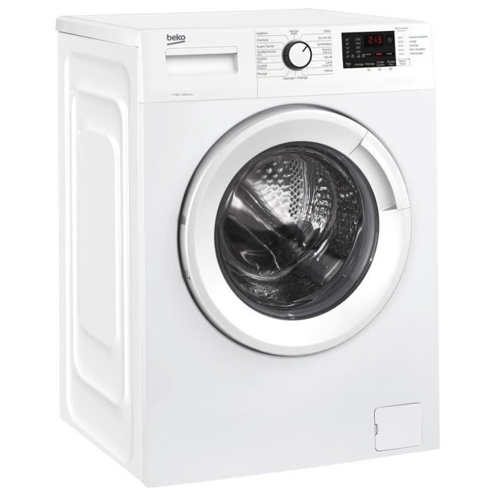 Lave-linge hublot - Pose libre - BEKO - WUE7212W0W - 7 kg - Moteur sta
