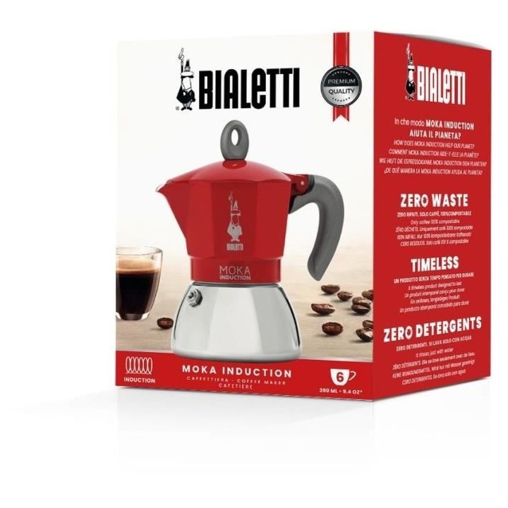 Cafetiere italienne - BIALETTI - NEW MOKA INDUCTION - 6 tasses - 0,28