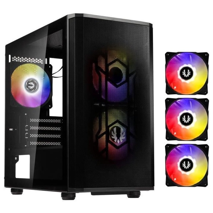 Boitier PC sans alimentation - BITFENIX Nova Mesh SE M-ATX ARGB (Noir)