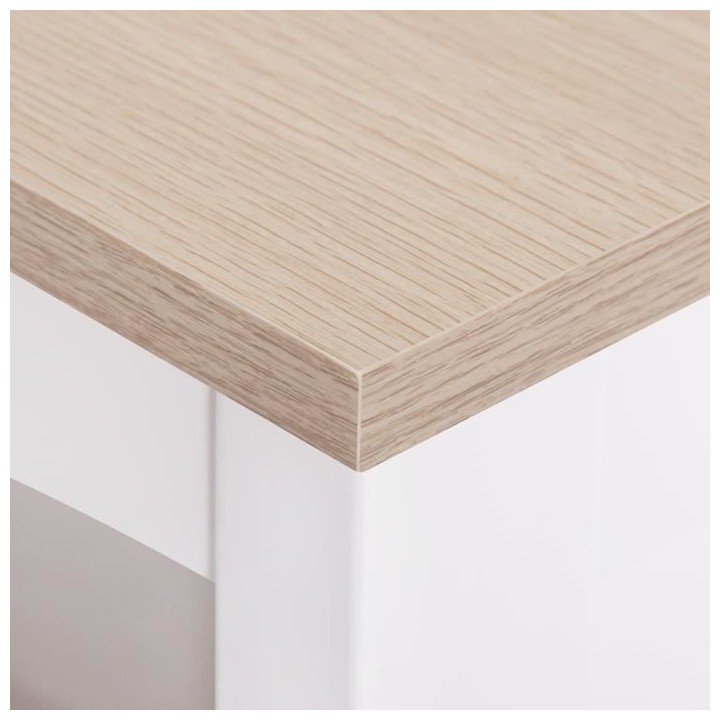 Bibliotheque enfant HARO - MDF et Pin Massif - Décor Chene et laqué