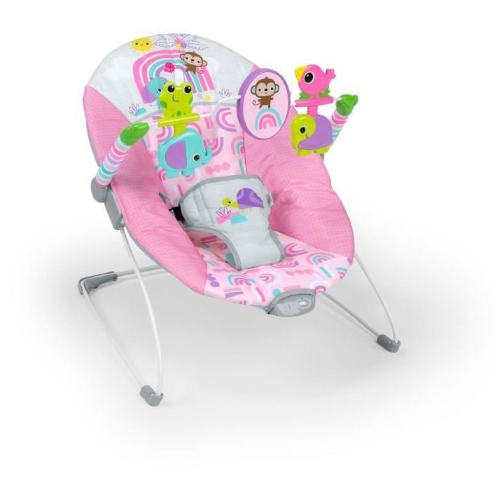 BRIGHT STARTS Transat pink paradise, vibrations apaisantes, jouets int