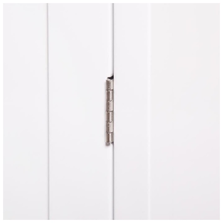 Armoire enfant HARO - MDF et pin massif - Décor chene et laqué blanc