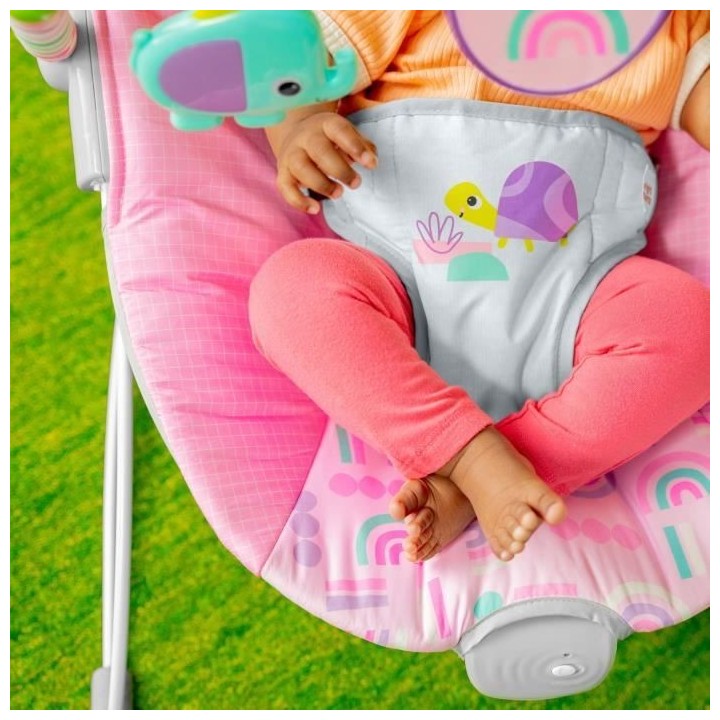BRIGHT STARTS Transat pink paradise, vibrations apaisantes, jouets int