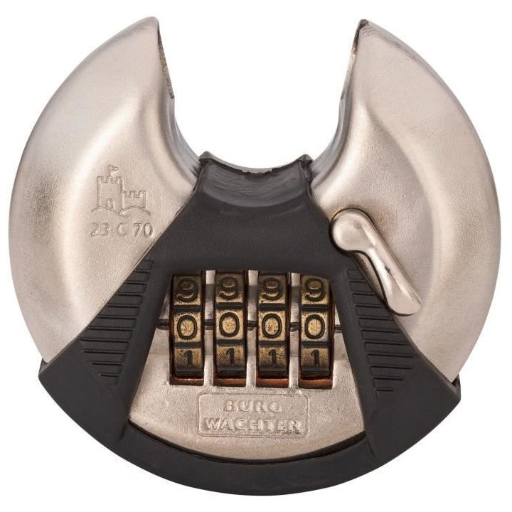 Cadenas cylindrique - BURG WACHTER - 23 C 70 SB - Acier inoxydable 70