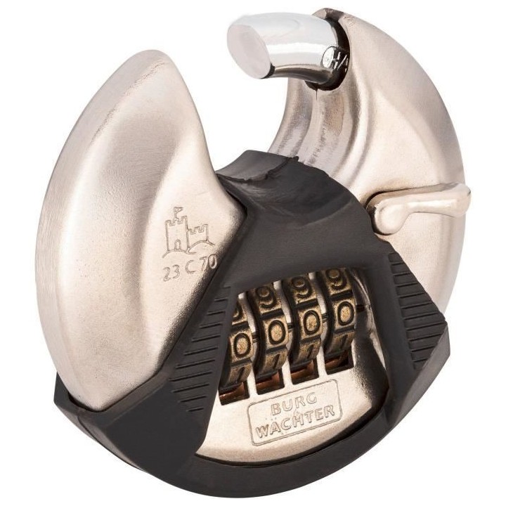 Cadenas cylindrique - BURG WACHTER - 23 C 70 SB - Acier inoxydable 70