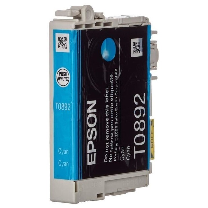 EPSON Cartouche d'encre T0892 Cyan - Singe (C13T08924011)