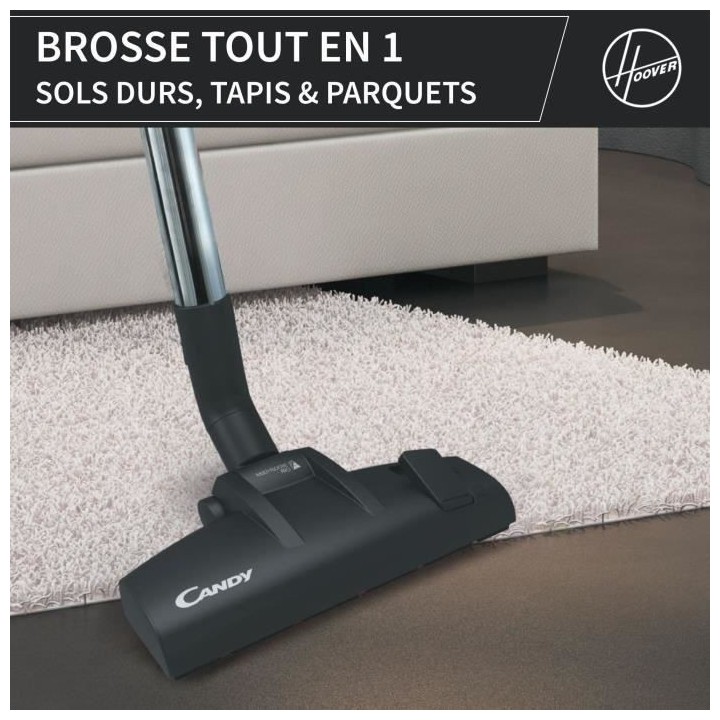 Aspirateur Traineau Sans Sac - CANDY CAF34HM - 800 W - Cassette 2,5 L