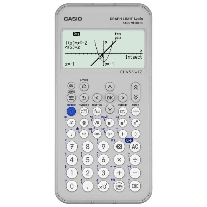 Calculatrice graphique - CASIO - Lycée - Graph Light - Blanc