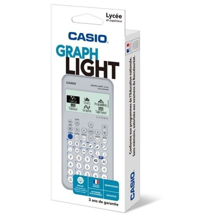 Calculatrice graphique - CASIO - Lycée - Graph Light - Blanc