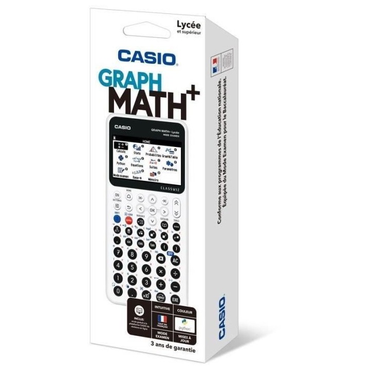 Calculatrice graphique Casio - Lycée - Math+ - Blanc