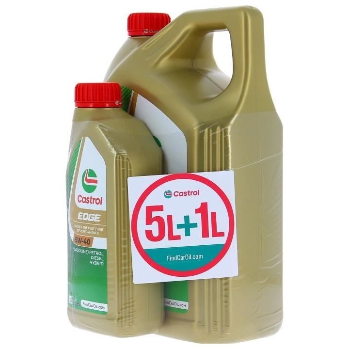 Huile Moteur - CASTROL EDGE - 5W-40 - 5L+1L - 057326