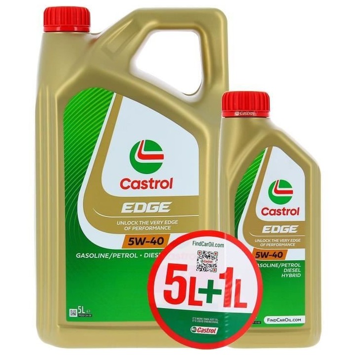Huile Moteur - CASTROL EDGE - 5W-40 - 5L+1L - 057326