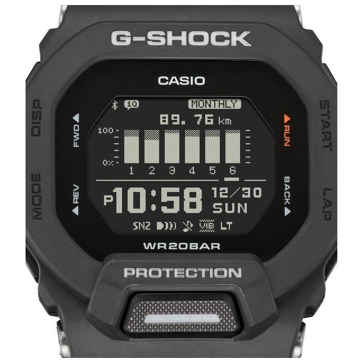 CASIO G-Shock GBD-200-1ER Montre - Résistante aux chocs - Multifoncti