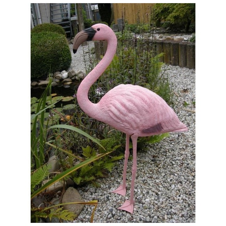 Décoration de jardin - UBBINK - Flamant en résine - Hauteur 88 cm