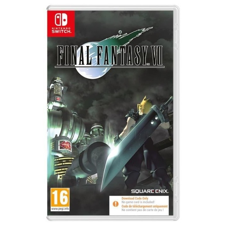 Final Fantasy VII - Jeu Nintendo Switch - Code dans la boîte