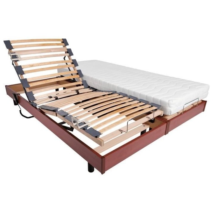 Ensemble relaxation matelas + sommiers électriques 2x90x200 - Mousse