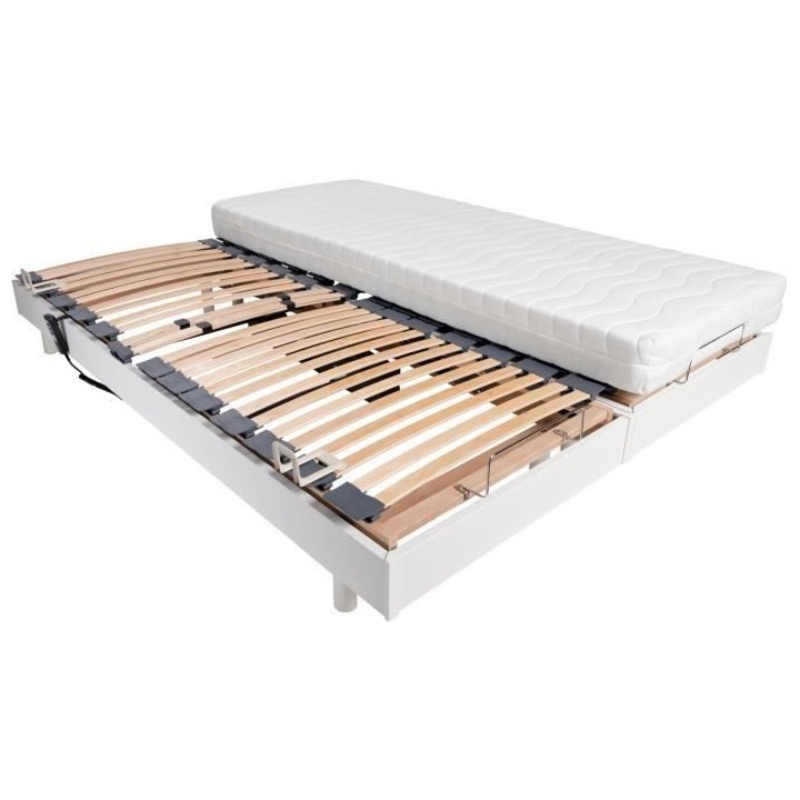 Ensemble relaxation matelas + sommiers électriques 2x70x190 - Mousse