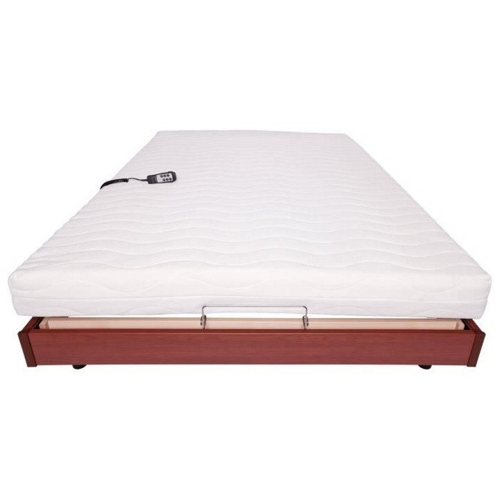 Ensemble relaxation matelas + sommier électrique 140x190 - Mousse - F