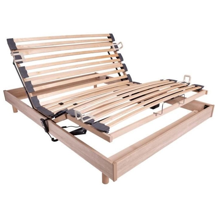 Ensemble relaxation matelas + sommier électrique 140x190cm - Mousse -