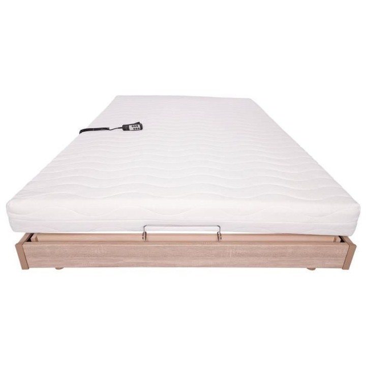 Ensemble relaxation matelas + sommier électrique 140x190cm - Mousse -