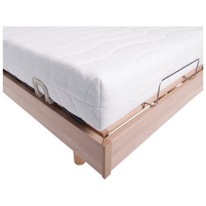 Ensemble relaxation matelas + sommier électrique 140x190cm - Mousse -