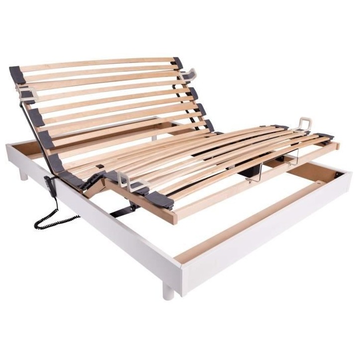 Ensemble relaxation matelas + sommier électrique 140x190 - Mousse - F