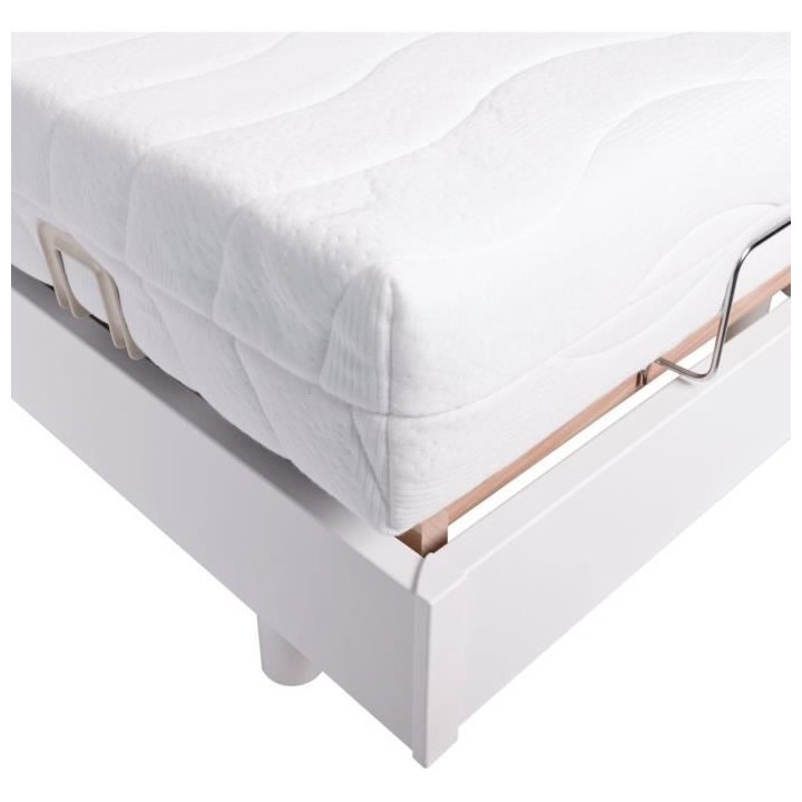 Ensemble relaxation matelas + sommier électrique 140x190 - Mousse - F