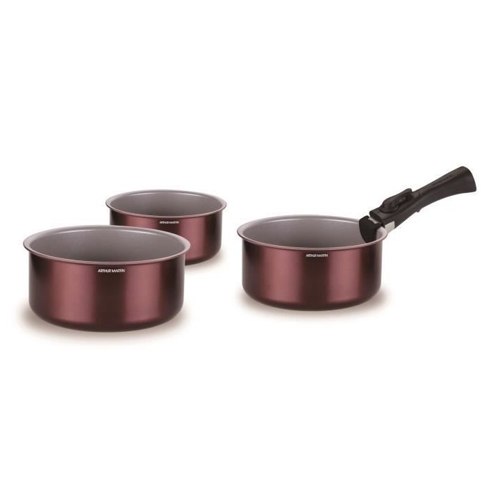 Set de 3 casseroles - ARTHUR MARTIN - AM1088 - Tout feux dont inductio