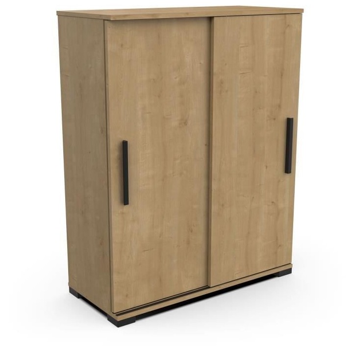 Meuble de rangement - Entrée - 2 portes coulissantes - Chene hamilton