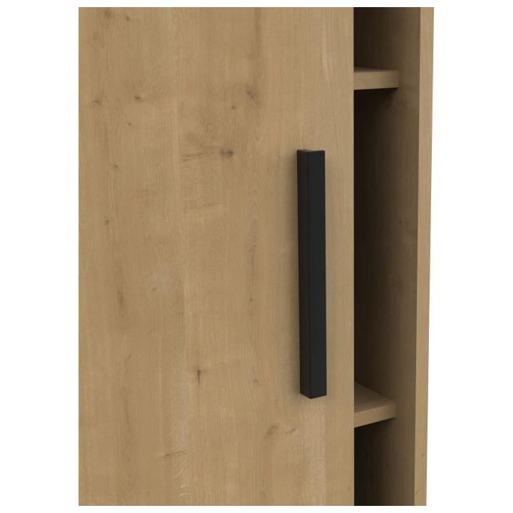 Meuble de rangement - Entrée - 2 portes coulissantes - Chene hamilton