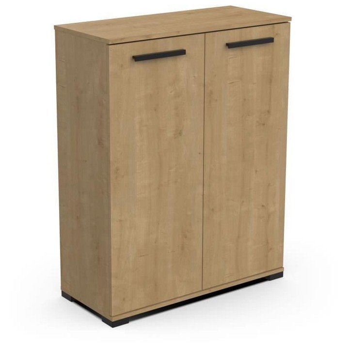 Meuble de rangement - Entrée - 2 portes ouvrantes - Chene hamilton -