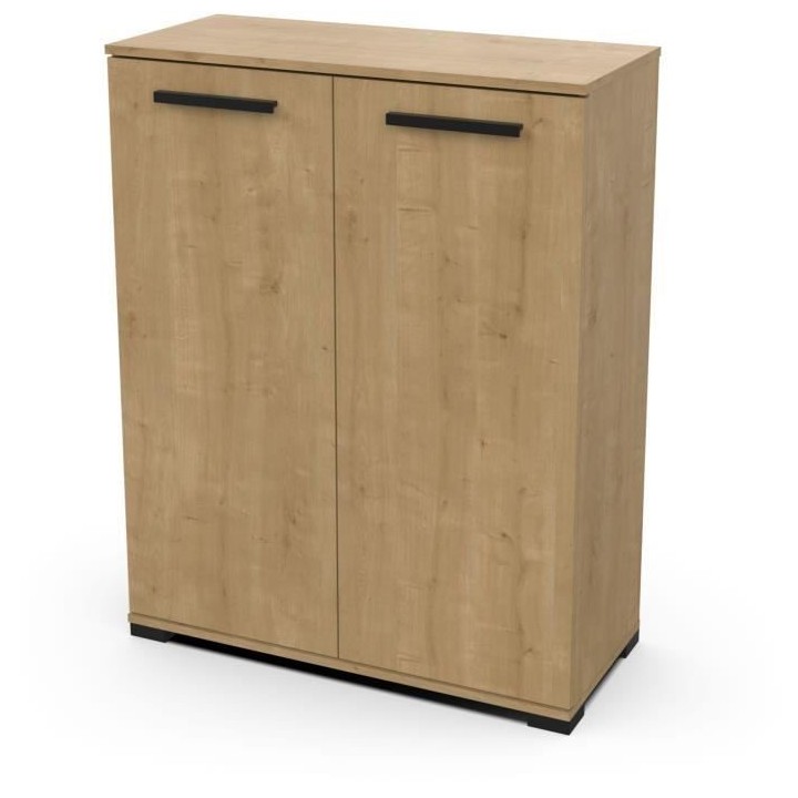 Meuble de rangement - Entrée - 2 portes ouvrantes - Chene hamilton -