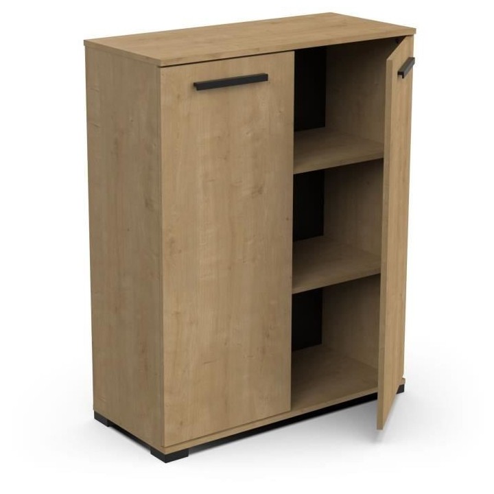 Meuble de rangement - Entrée - 2 portes ouvrantes - Chene hamilton -