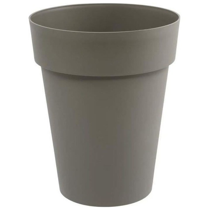 Vase rond Toscane - EDA PLASTIQUE - Ø 44 x 53 cm - 50 L - Gris - Rés