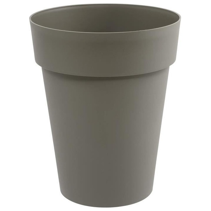 Vase rond Toscane - EDA PLASTIQUE - Ø 44 x 53 cm - 50 L - Gris - Rés
