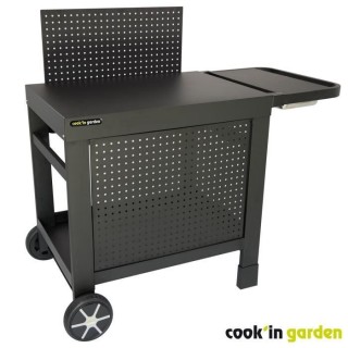 Desserte COOK'IN GARDEN REVA 110 PREMIUM - 100% métal - Surface de tr