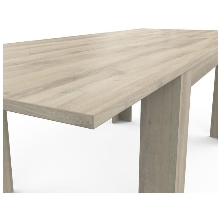 Table extensible - COTTAGE - Rectangulaire - Décor mélaminé chene k