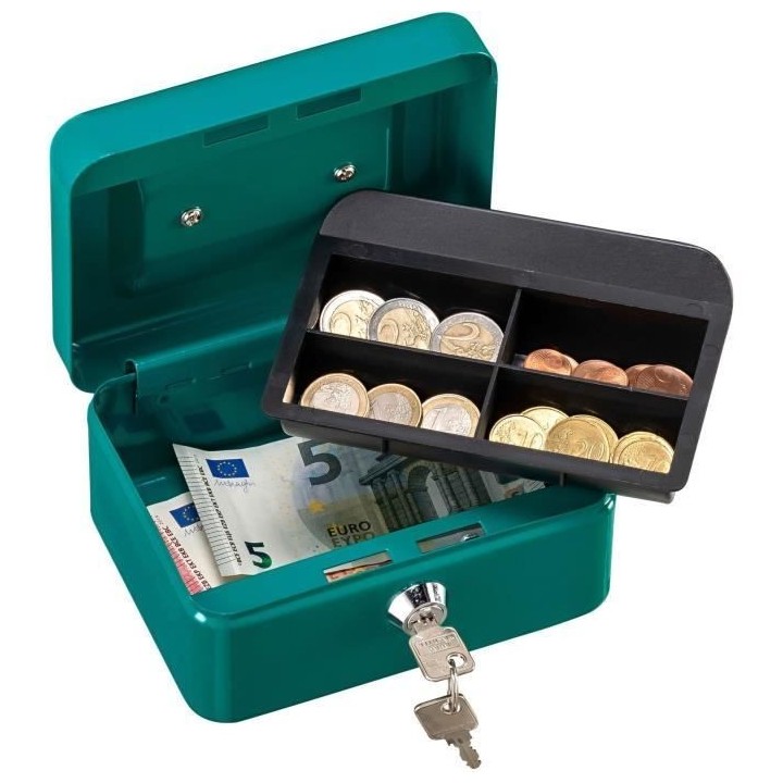 Caissette a monnaie - BURG WACHTER - Money 5015 Green - Ouverture a cl
