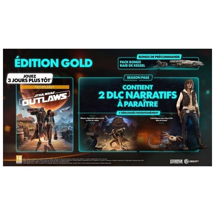 Star Wars : Outlaws - Jeu PS5 - Edition Gold