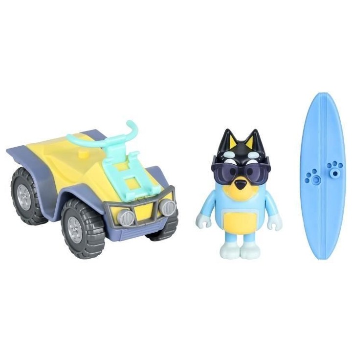 Quad de plage BLUEY avec figurine Bandit et accessoires - Bluey