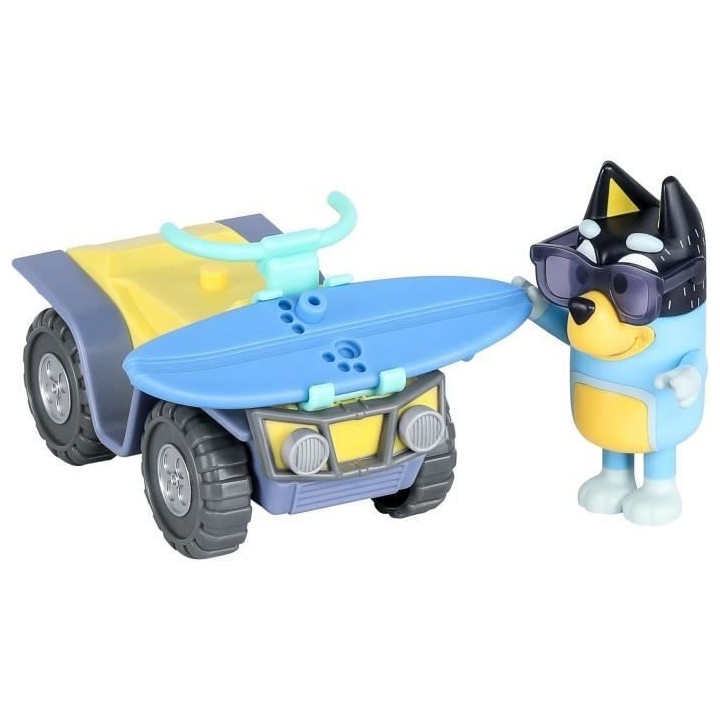 Quad de plage BLUEY avec figurine Bandit et accessoires - Bluey