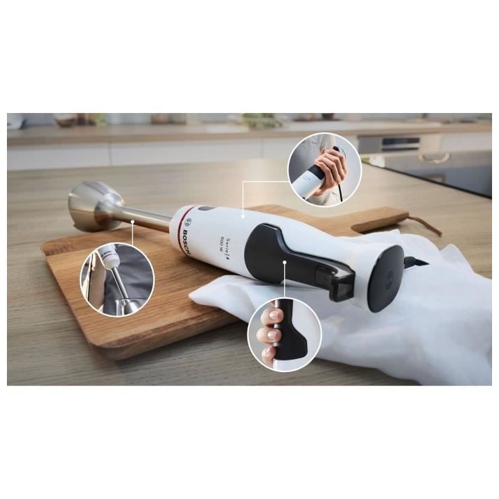 Mixeur plongeant - BOSCH - MSM4W220 ErgoMaster - Moteur 600W - 4 lames