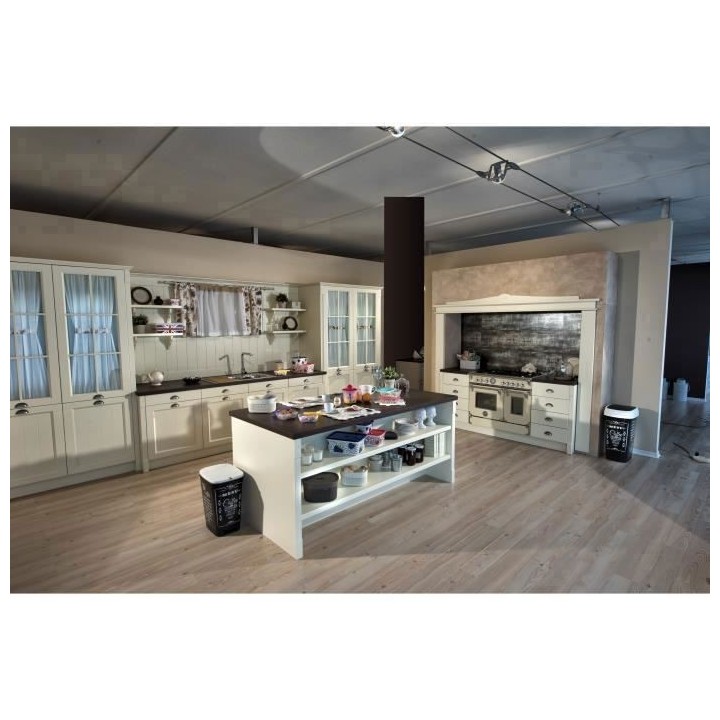 KIS Poubelle de cuisine a pédale - Noir - Motif coffee - 42.5L