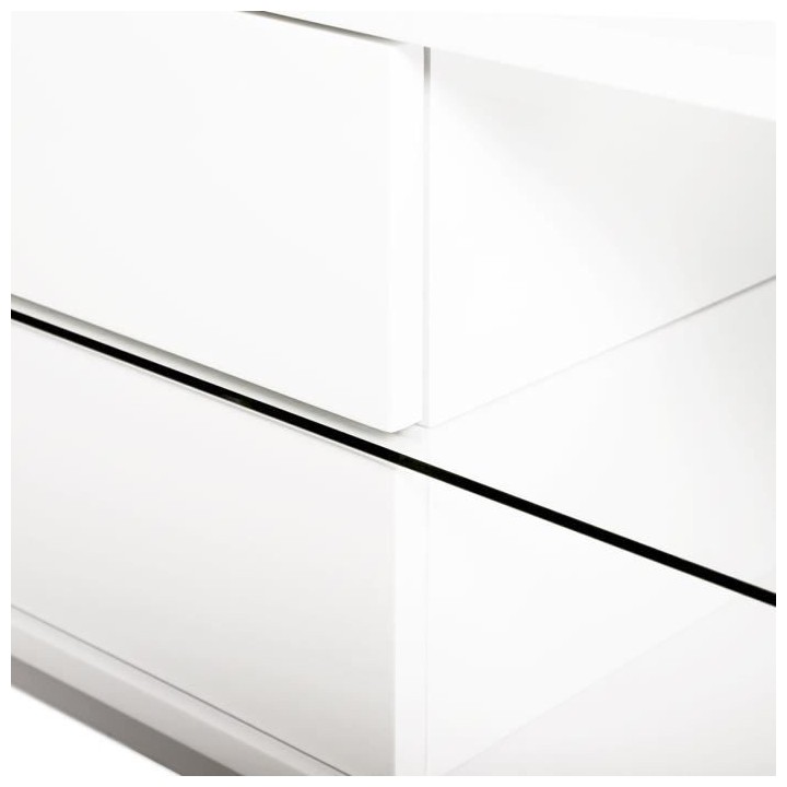 Meuble TV Design RIO -MDF- Blanc - L 160 x P 40 x H 36 cm