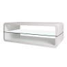 Table basse - Blanc - L 120 x P 60 x H 41 cm - BELLA