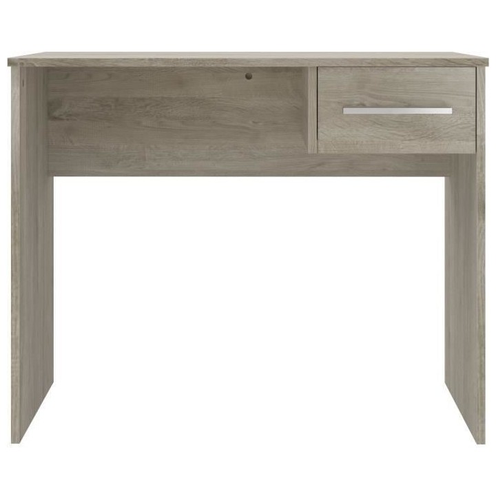 Bureau petit tiroir chene - Mélaminé chene - 90 x 50 x 74 cm