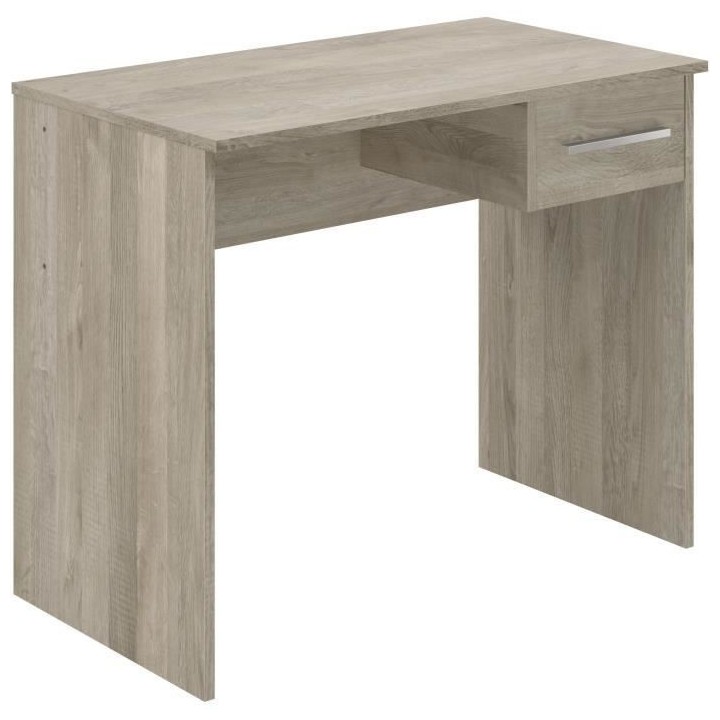 Bureau petit tiroir chene - Mélaminé chene - 90 x 50 x 74 cm